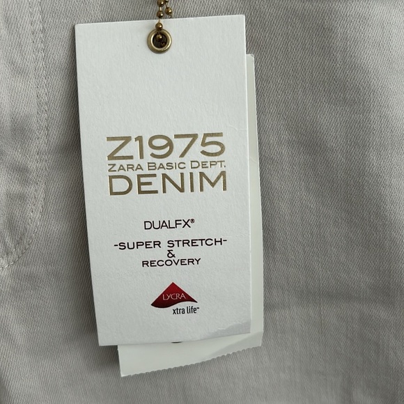 Zara Off White Super Stretch Skinny Jeans Size 6 NWT - Picture 8 of 8